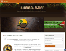 Tablet Screenshot of landforsalestore.com